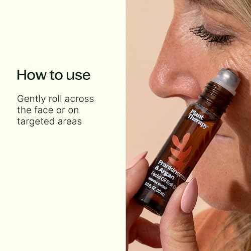 Plant Therapy Frankincense & Argan Facial Serum Roll-On 10 mL (1/3 oz) with Frankincense Essential Oil & Argan Oil to Smoothes Wrinkles & Improves Skin Elasticity, Face, Skin, & Nails