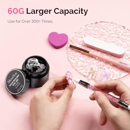 MelodySusie 60g Solid Builder Gel 3D Nail Art 4 in 1 Glue Gel - 3D-60g
