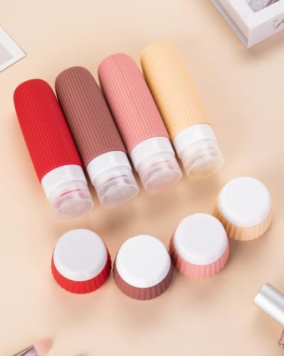 TSA-Approved Travel Toiletries Bottles & Jars 8-Pack