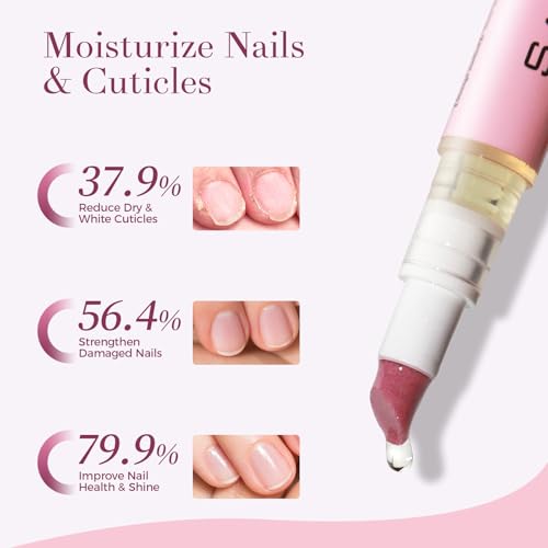 Ceramic Cuticle Pusher & Cuticle Oil Pen - 2-in-1 Nail Repair Tool (2ml)