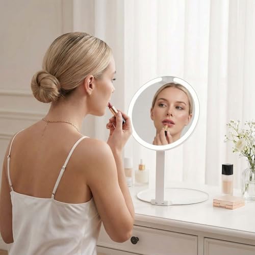 Fancii Abigail 8" LED Makeup Mirror, Rechargeable Travel Vanity