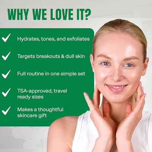 A Little Bit of Mario 10-Piece Skincare Kit ? Vitamin C Serum, Glycolic Acid Toner, Hyaluronic Dew Cream, Collagen Mask, HOCI Spray & Cleanser ? Brightening, Anti-Aging & Hydration ? Travel & Gift Set