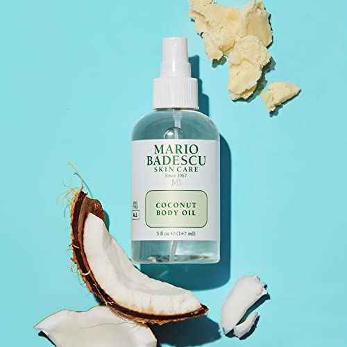 Mario Badescu Coconut Body Oil Enriched with Coconut Oil & Shea Butter | Lightweight Skin Care for Hydrating and Moisturizing After Shower Massage