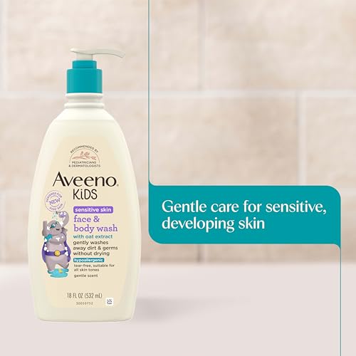 Aveeno Kids Sensitive Skin Face & Body Wash, 18 oz