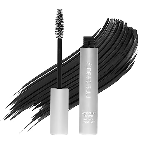 RMS Beauty Straight Up Volumizing Peptide Mascara - Black Mascara, Mascara Black Volume and Length, Eye Makeup Voluminous Mascara Make Up