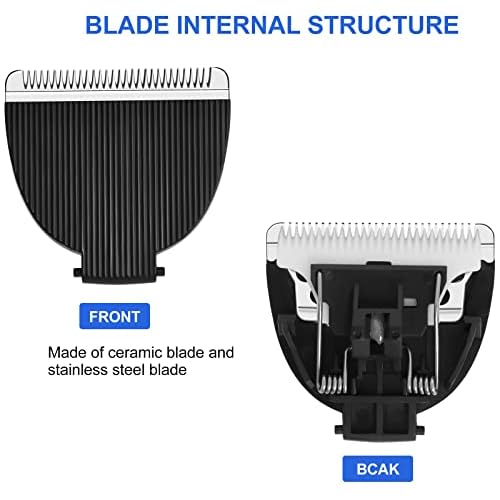 3 Pack Replacement Blades Compatible with Meridian Trimmer, Hygienic Ceramic Replacement Blades Compatible with Meridian Body Trimmer (Onyx & Sage), Black