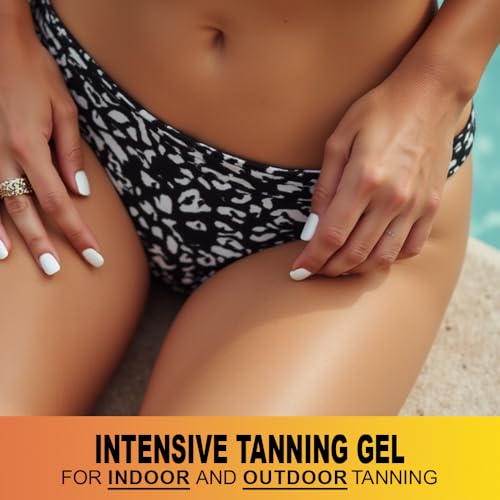 Jeallis Extreme Dark Intensive Tanning Luxe Gel Mango, Tan Accelerator for Outdoor Sun and SunBeds, Sun Butter for Natural Faster Darker Tan 6.8oz