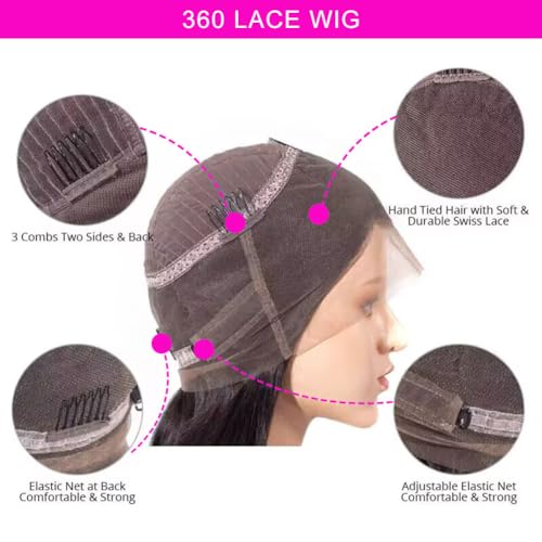 Ossilee 28" 360 Lace Front Wig Human Hair Straight