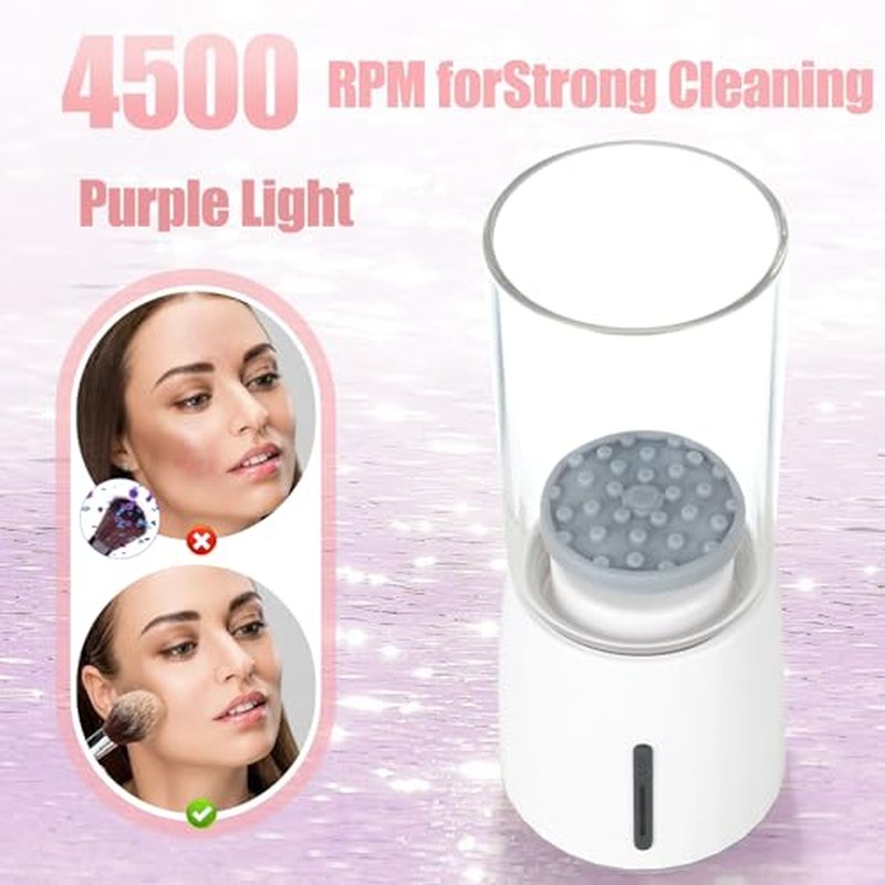 Electric Makeup Brush Cleaner - Auto Spin, IP65 Waterproof