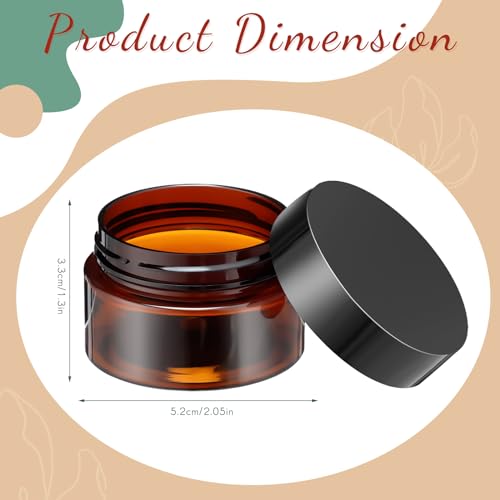 Patelai 4-Pack 1oz Leak-Proof Plastic Jars with Lids for Travel