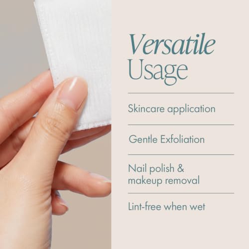 Intrinsics Cotton Gauze Face Pads 200 Count for Gentle Exfoliation & Skin Care