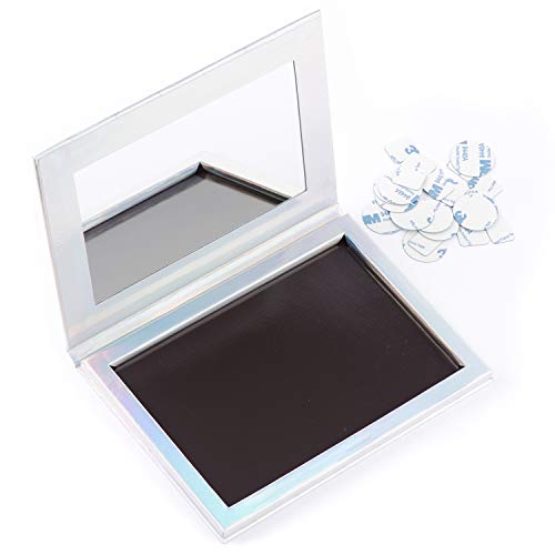 Allwon Magnetic Makeup Palette - Mermaid Silver with Mirror & 30 Stickers