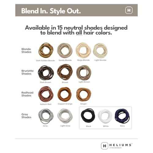 Heliums Small Hair Ties - Red - No Damage Mini 1 Inch Reusable 2mm Elastics for Thin Hair and Kids, Neutral Ponytail Holders - 48 Count