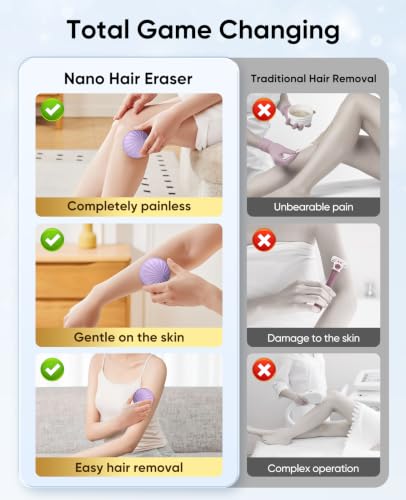 Painless Crystal Hair Remover Device for Smooth Skin - Reusable Epilator