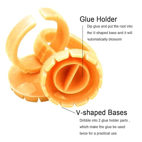 Gold Eyelash Glue Rings - 300PC Disposable Lash Extension Cups
