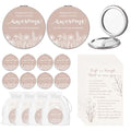 Wildflower Inspirational Gifts for Women Bulk Motivational Compact Mirror Makeup Purse Double Sided Folding Mirror Inspirational Gift Cards with Bag for Women (12 Set,Classic)