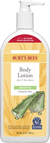 Burt's Bees Body Lotion for Sensitive Skin with Aloe & Shea Butter, 12 Oz (Package May Vary)