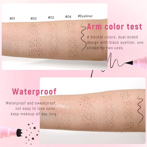 Noerrors 2-in-1 Freckle Stamp and Eyeliner Pen - Waterproof & Natural