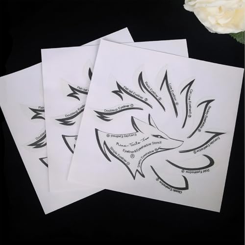 12 Pairs Eyeliner Stencil & Eyeshadow Template Stickers