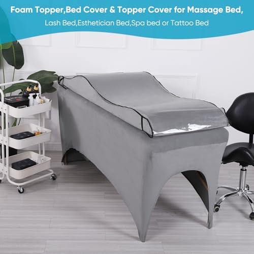 Transparent Protector for Curvy Lash Bed Topper,Plastic Waterproof Protector for Massage Bed Topper