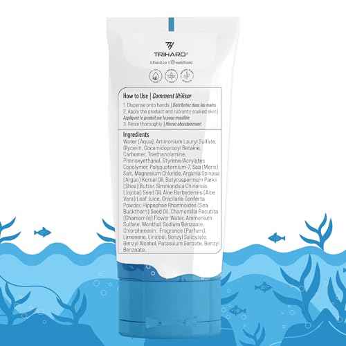 TRIHARD Kids Swim Face and Body Wash, Gentle Chlorine Removal Cleanser After Pool or Ocean, Daily Wash for Children Post Swim, Kids Cleanser for Chlorine and Saltwater
