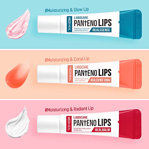 MEDIHEAL Pantenolips Lip Care Ultimate 5 Bundle Value Sets - Hydration, Exfoliation, Moisturization for Dry Flaky Lips