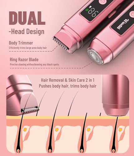 Dual Head Electric Bikini Trimmer for Women - IPX7 Waterproof