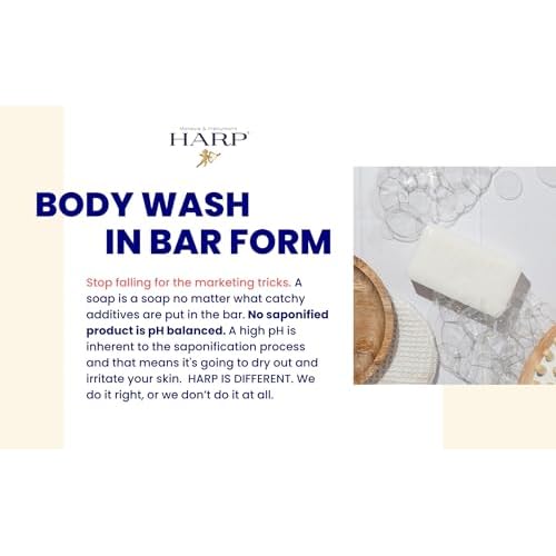 HARP¢ç Anti-Aging Body Wash Bar with Retinol ? pH Balanced Syndet Cleanser, Fragrance Free, Soap-Free & No Lye, Non-Comedogenic, With Niacinamide, Hyaluronic Acid & Vitamin E, 3-5oz Bars.