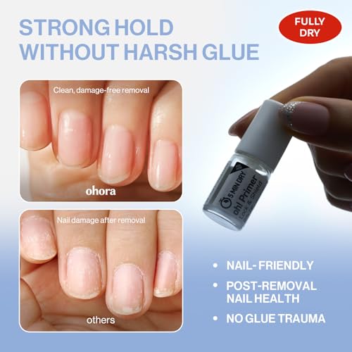 ohora Gel Press On Nails Medium Oval Sunset Aura