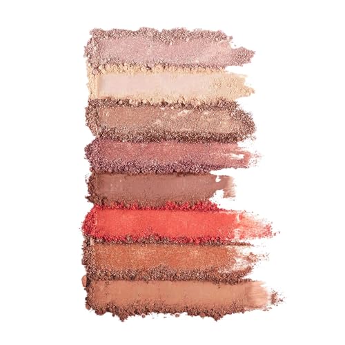 Lune+Aster Sunstone Eyeshadow Palette | Waterproof Eyeshadow Palette With Matte And Shimmer Finish, Mirrored Compact - 8 Shades