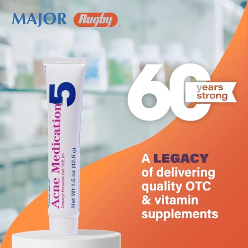 Rugby Benzoyl Peroxide 5% Acne Gel - 1.5 oz