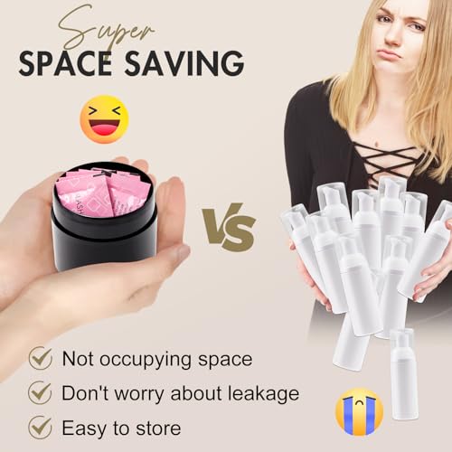 Lash Shampoo Concentrate Lash Cleaning for Eyelash Extensions Anti-allergic Hypoallergenic and Non-irritation Cleanser for Salon & Home Use(14 bags)