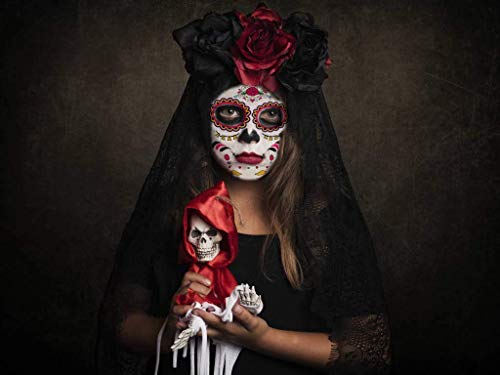Day of the Dead Face Tattoos - 8 Sheet Sugar Skull Temporary Tattoo Kit