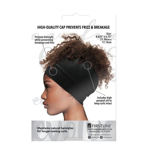Evolve Satin Pineapple Cap for Curly & Textured Hair - Overnight Protection