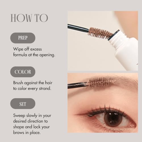 rom&nd Han All Brow Cara MERRY BLONDY Natural Volumizing Eyebrow Mascara for Bleached & Light Hair