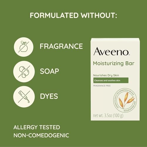 AVEENO Naturals Moisturizing Bar for Dry Skin 3.50 oz (Pack of 12) - Packaging May Vary