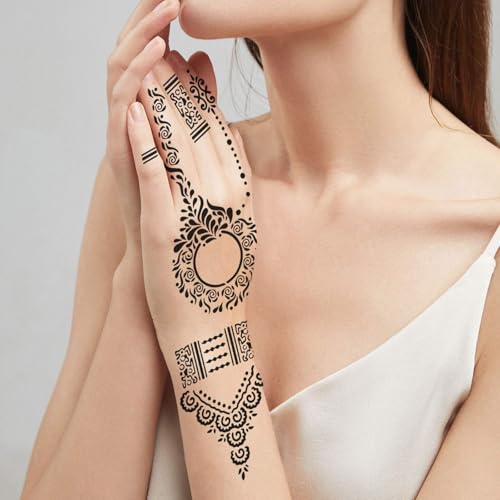 Henna Tattoo Stencil Kit - 12 Large Sheets