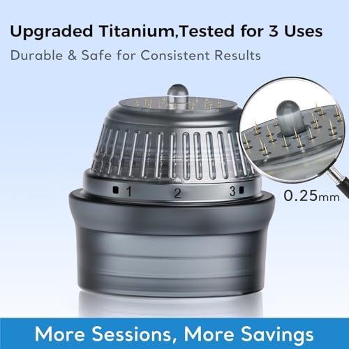 Glemme Micro Infusion Hair Growth Serum System - 6 Week Supply, Reusable Titanium Applicators