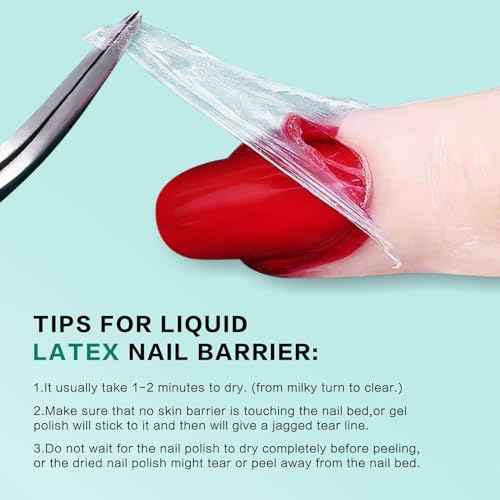 LOUINSTIC Nail Polish Remover & Liquid Latex Kit ? Low-Irritation Gel Remover & Skin-Protective Barrier, Fast 2?5 Minute Gel Removal, Natural Formula, No Foil Needed, 15 ml with Manicure Tools