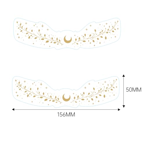 Glitter Freckles Face Tattoo, Glitter Freckles for Face, 6 pcs Gold Sparkle Freckles, Face Glitter Makeup Patches (Gold-Style-3)