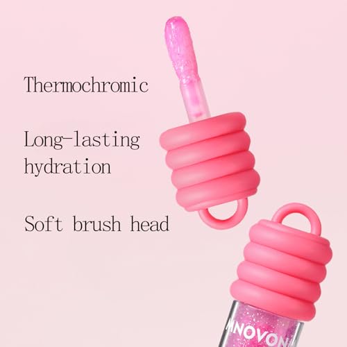 Moisturizing Lip Gloss Set - 3 Fruit Flavors with Keychain