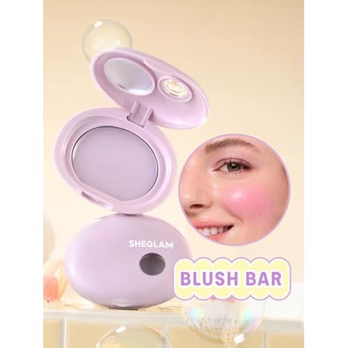 SHEGLAM Bubble Glow Blush Bar Silky Shimmer Blush Makeup for Cheek