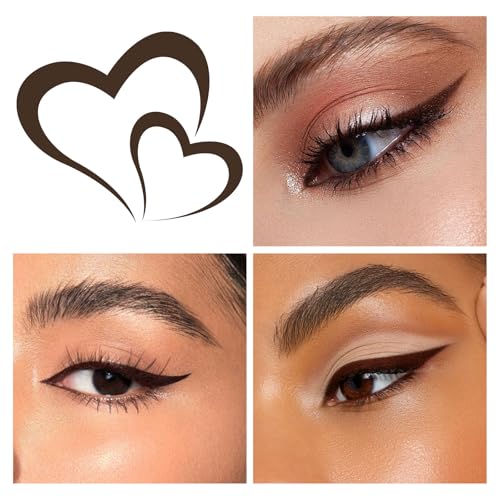 Waterproof Liquid Eyeliner Pen - Dark Brown, Smudge-Proof All Day