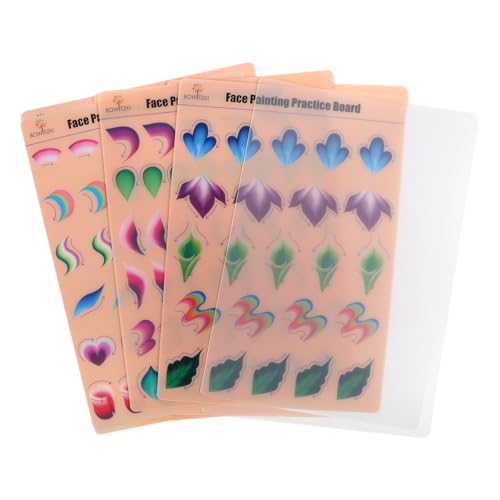 Bowitzki Face Painting Practice Board 4pcs A4 Reusable