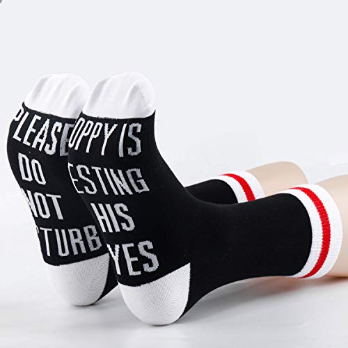 TSOTMO 2 Pairs Novelty Socks - Please Do Not Disturb Poppy