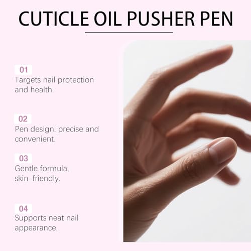 YAMVXIC 2-in-1 Cuticle Oil Pusher Pen for Nail Care - 3 Pcs