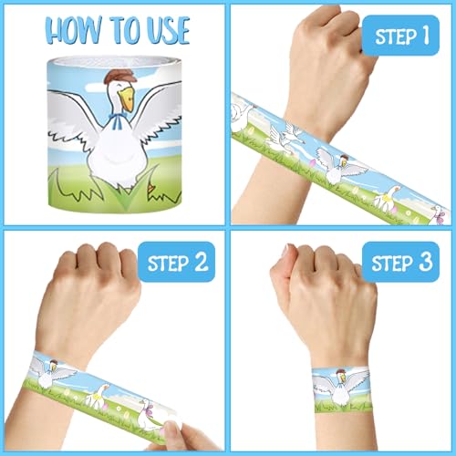 Silly Goose Party Favors Bundle - 72 Tattoos & 24 Slap Bracelets