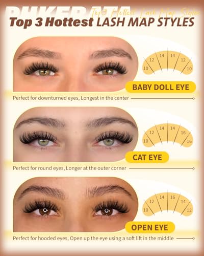 D Curl Fluffy Lash Clusters - Wispy Eyelash Extensions 10-16mm