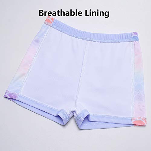 QPANCY Rash Guard for Girls Swimwear 2-Piece Mermaid Unicorn Swimsuit UPF 50+ UV