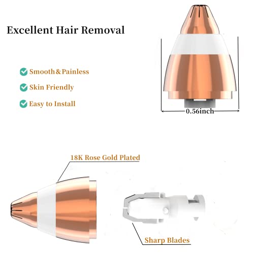 Eyebrow Hair Remover Replacement Heads - Waterproof Gold-Plated Facial Grooming